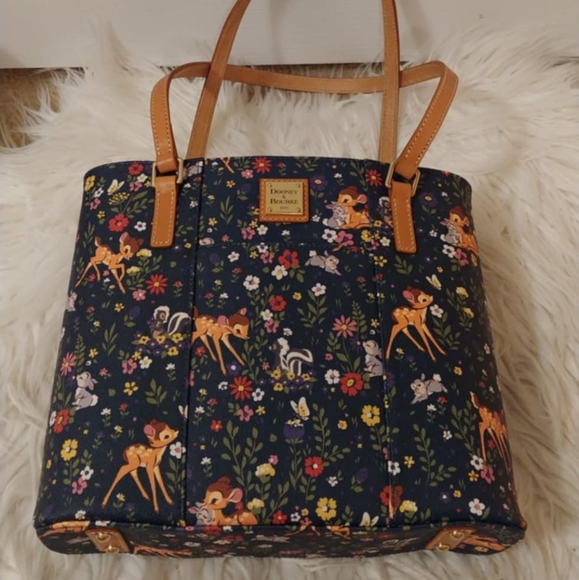 💖FIRM! NWT DISNEY PARKS COLLECTION X DOONEY AND BOURKE 2023 BAMBI FLORAL TOTE - Picture 7 of 13